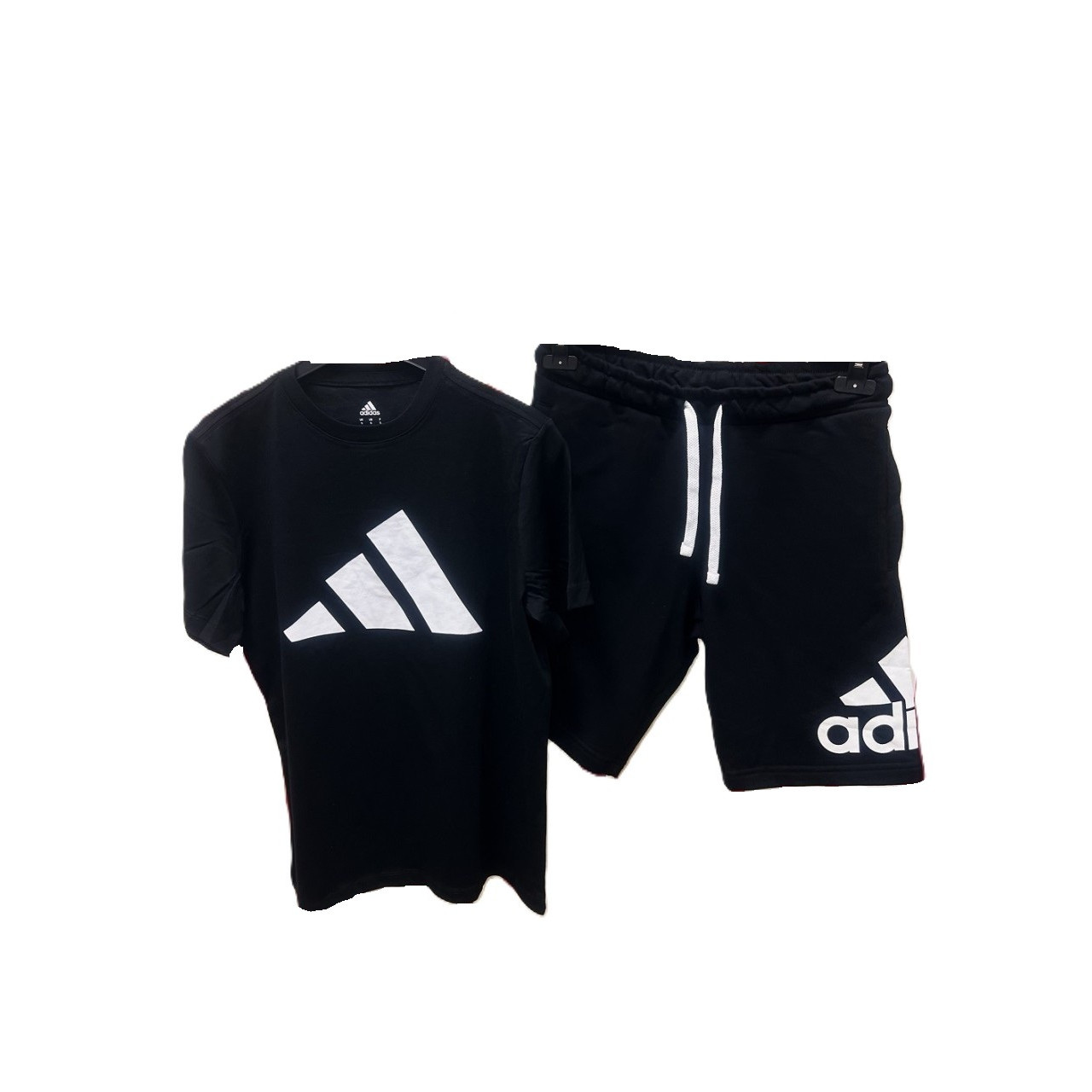 Мъжки спортен къс комплект Adidas Classic Big Logo Shorts + T-shirt Black