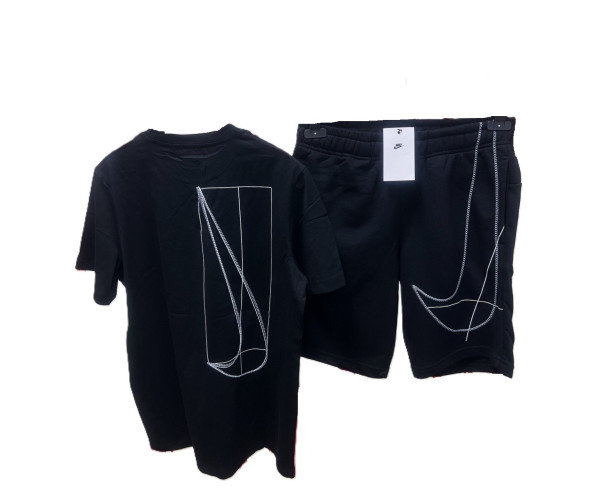 Мъжки спортен къс комплект Nike Performance Shorts + T-shirt Black