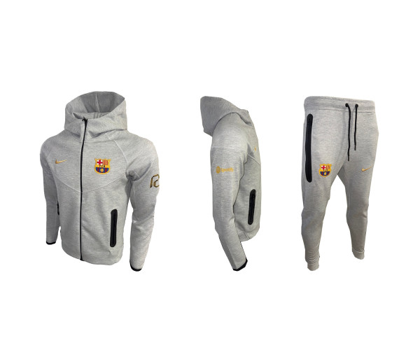  Мъжки спортен екип Nike Barcelona Tech Fleece светло сив
