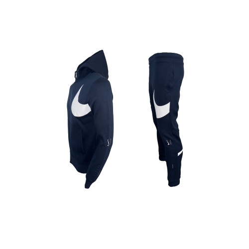 Мъжки спортен екип Nike Swoosh Tracksuit Dark Blue White