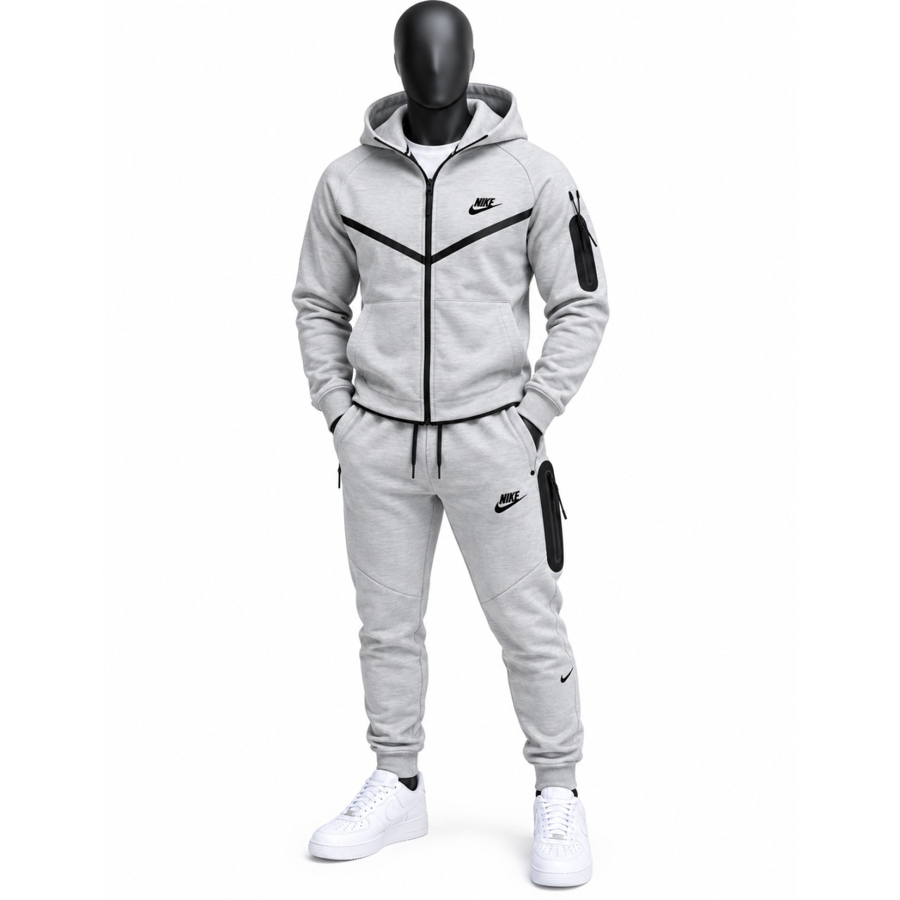 Мъжки спортен екип Nike Tech Fleece Light Grey