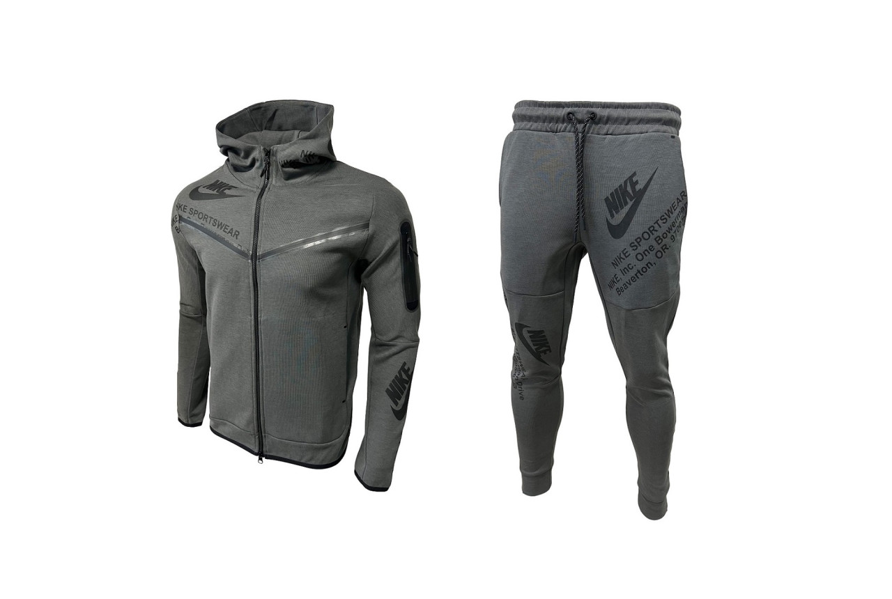 Dark grey outlet nike tracksuit