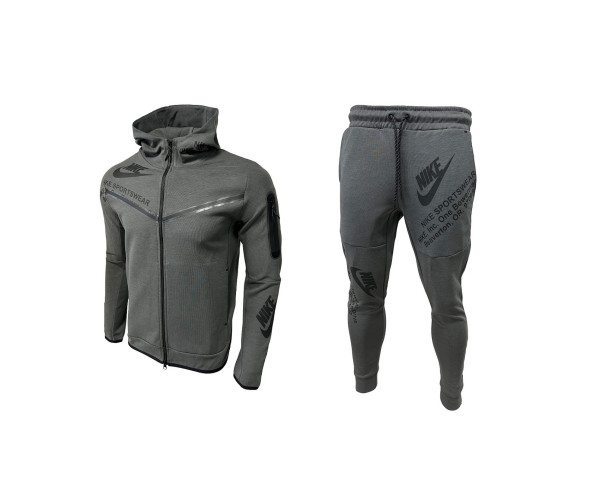 Мъжки спортен екип Nike Tracksuit Tech Fleece Dark Grey NEW MODEL