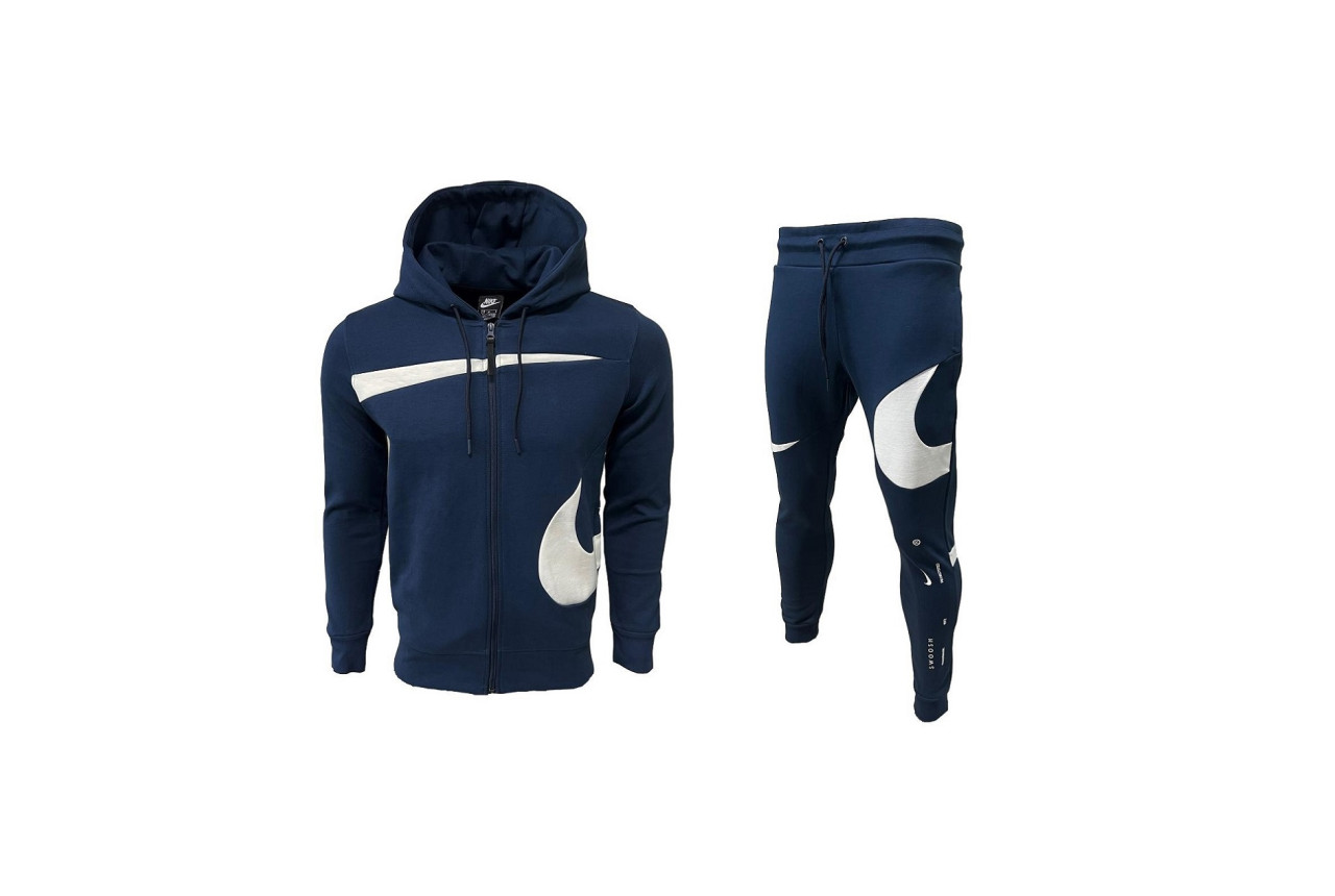 Nike Swoosh Tracksuit Dark Blue White