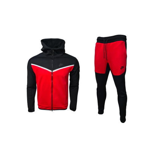  Nike Tracksuit Tech Fleece Black Red
