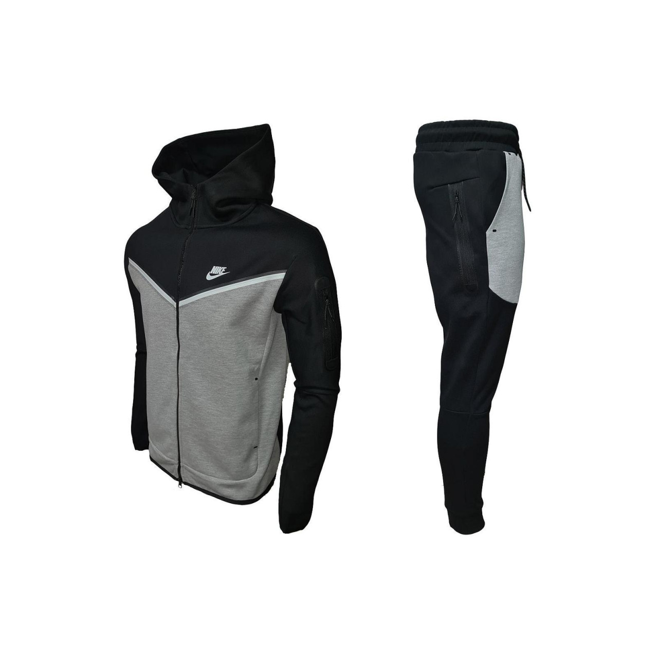  Nike Tracksuit Tech Fleece Black & Light Grey