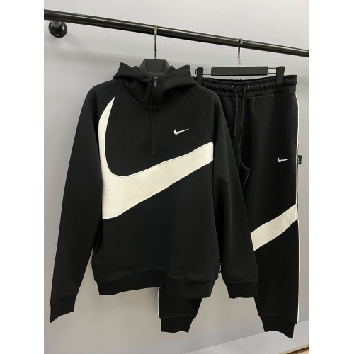 Nike Swoosh Tracksuit Black White