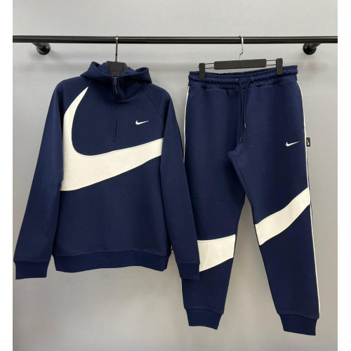 Nike Swoosh Tracksuit Dark Blue White