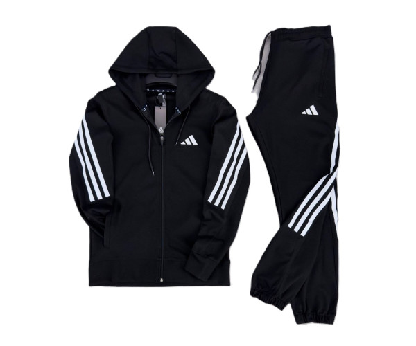 Мъжки спортен екип Adidas Tracksuit Black White