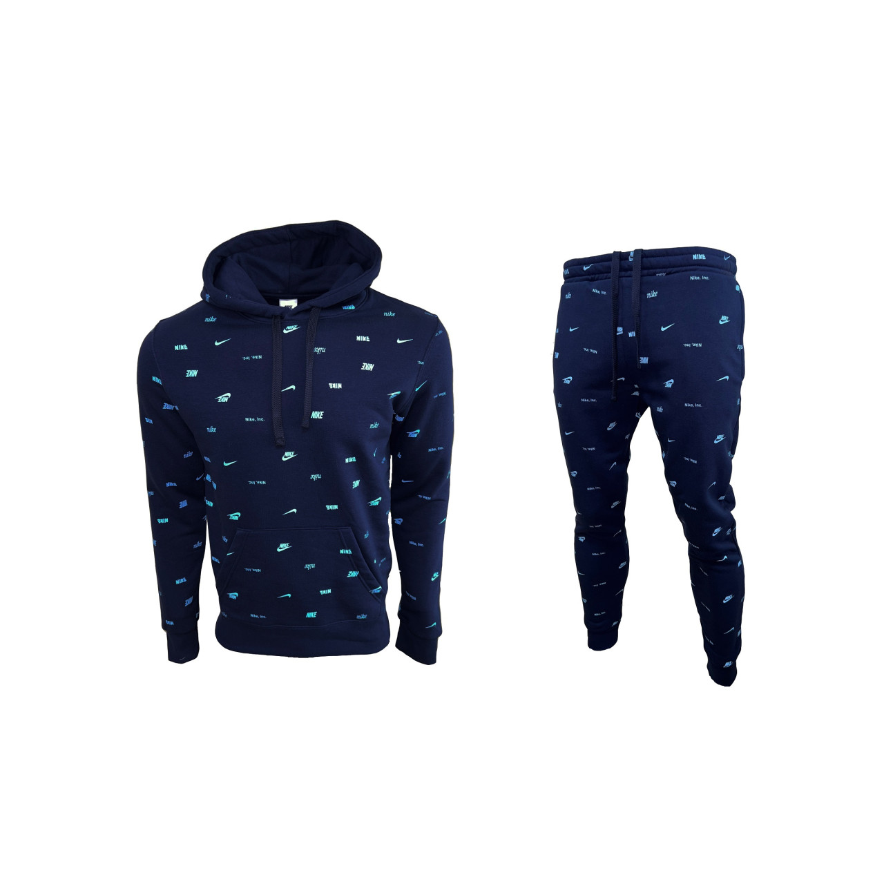 Nike Multiple Logo Sweatshirt + Pants Dark Blue