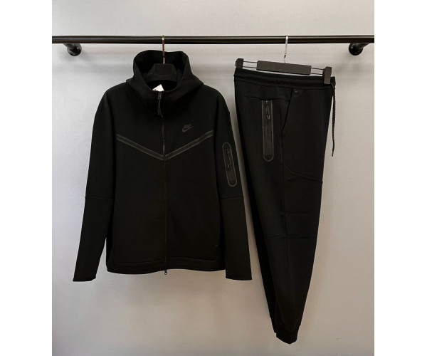  Мъжки спортен екип Nike Tracksuit Tech Fleece Black Top Model
