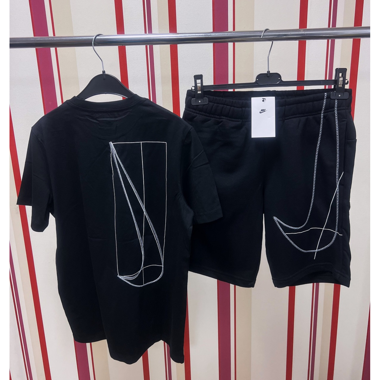 Мъжки спортен къс комплект Nike Performance Shorts + T-shirt Black