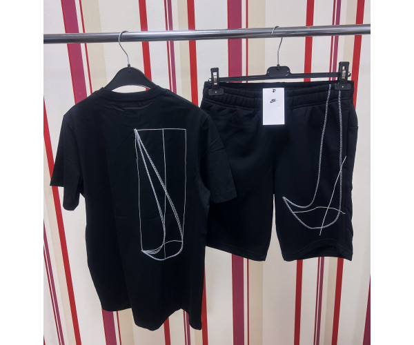 Мъжки спортен къс комплект Nike Performance Shorts + T-shirt Black