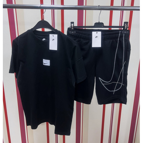 Мъжки спортен къс комплект Nike Performance Shorts + T-shirt Black