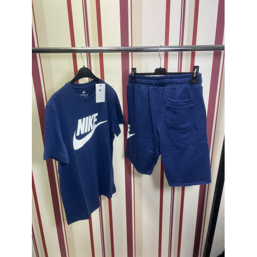 Мъжки спортен къс комплект Nike Classic Big Logo Shorts + T-shirt Parliament Blue