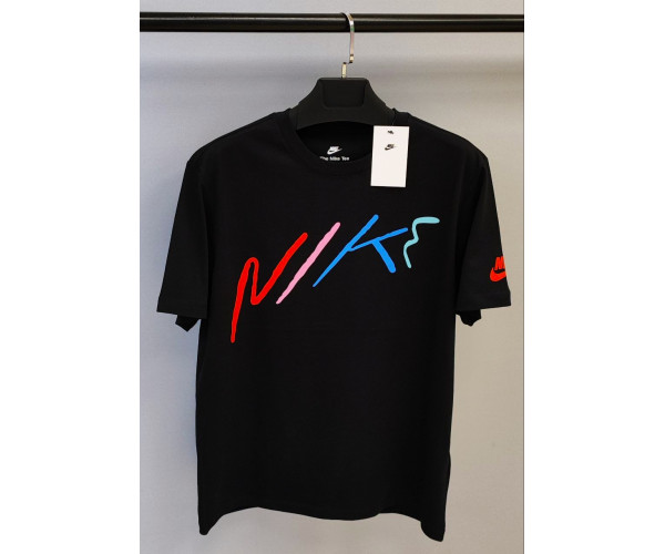 Nike 3 colors Logo T-shirt Black