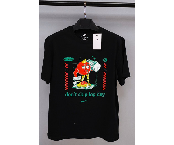 Мъжка спортна тениска Nike don't skip leg day T-shirt Black