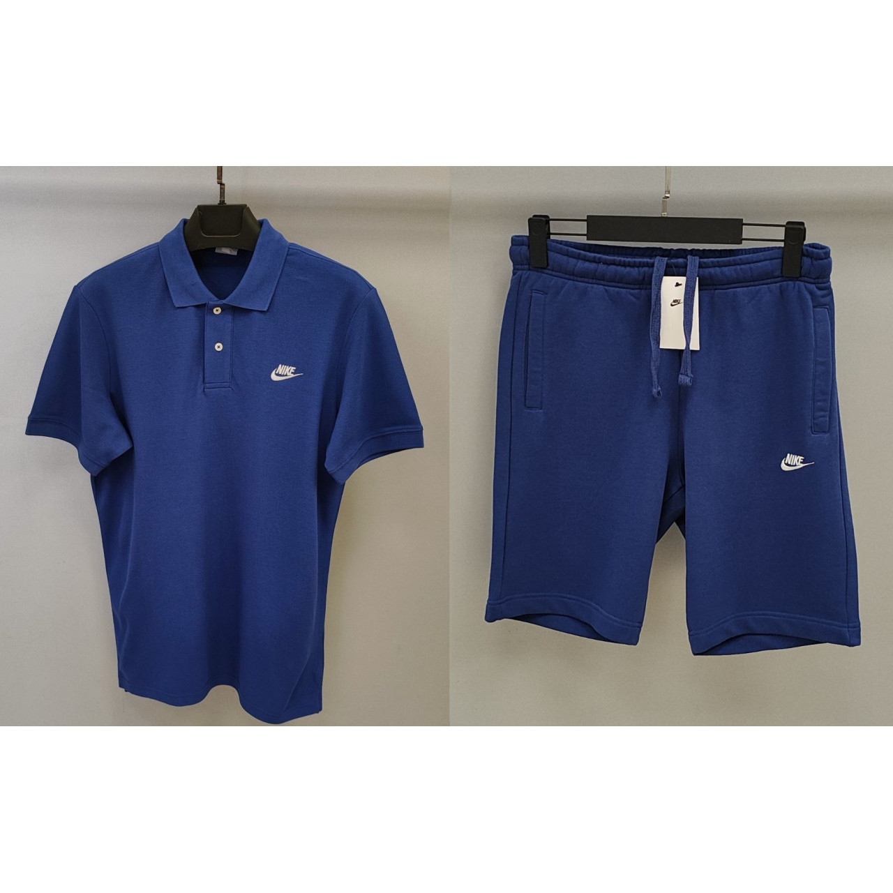 Nike Classic Shorts + Polo T-shirt Parliament Blue