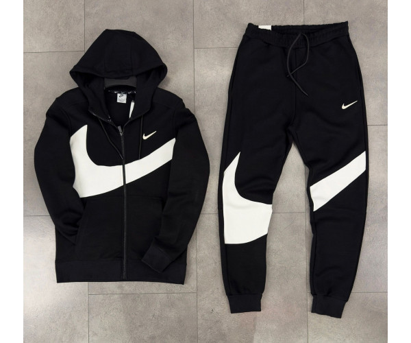 Мъжки спортен екип Nike Swoosh Tracksuit Black White