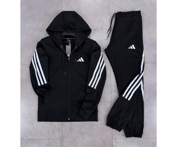 Мъжки спортен екип Adidas Tracksuit Black White