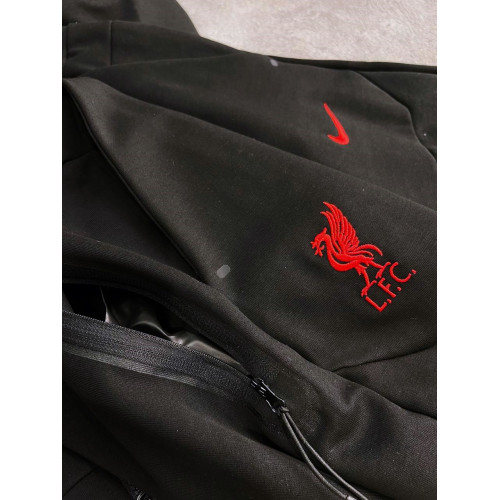  Мъжки спортен екип Nike Tracksuit Liverpool Tech Fleece Black Red