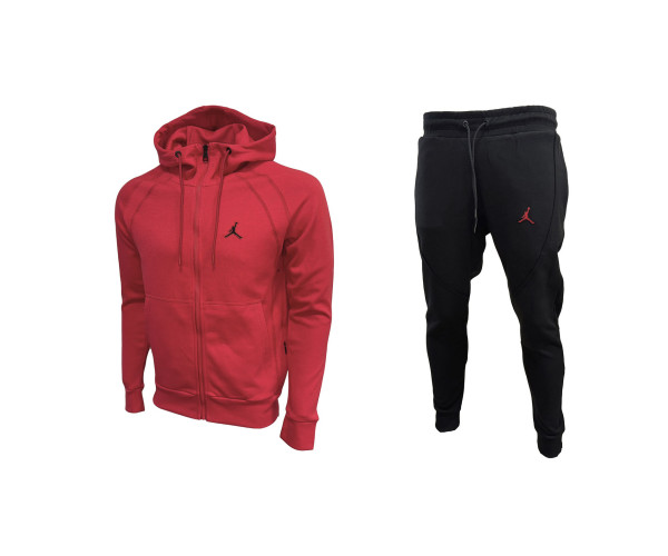 Мъжки екип Nike Tracksuit JORDAN Red Black 
