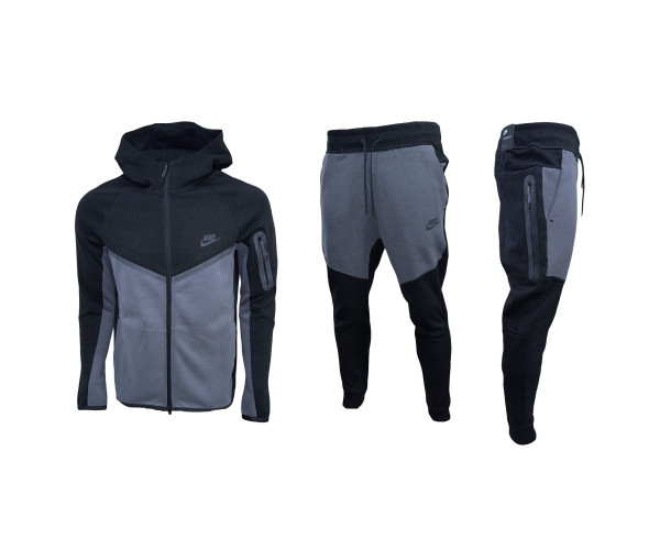  Мъжки спортен екип Nike Tech Fleece Black Dark Grey