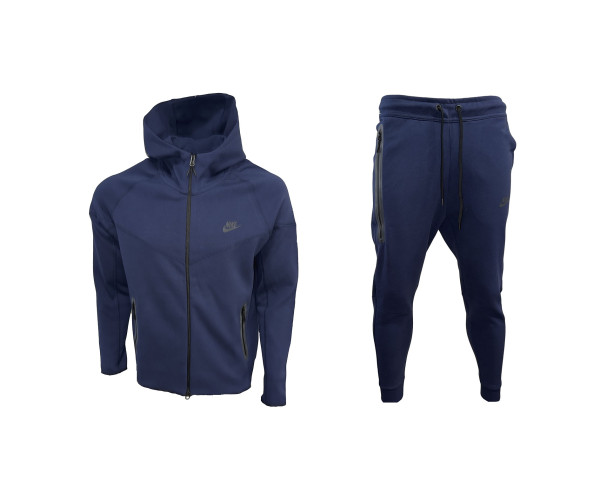 Мъжки спортен екип Nike Tracksuit Tech Fleece Dark Blue New Model