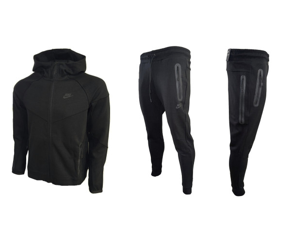 Мъжки спортен екип Nike Tracksuit Tech Fleece Black New Model