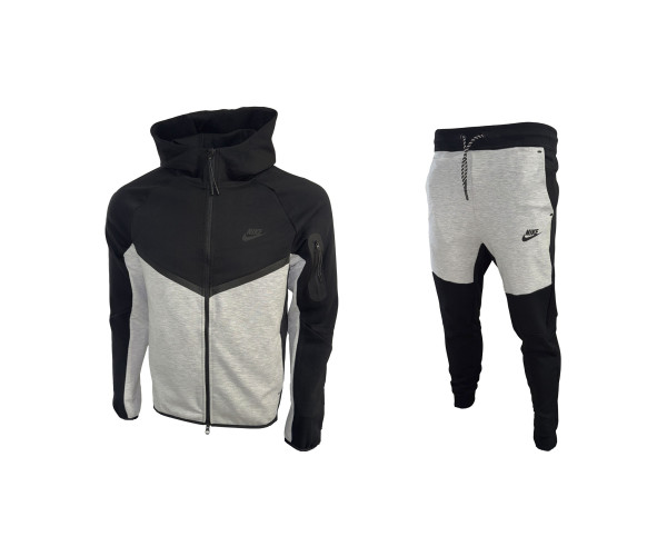  Мъжки спортен екип Nike Tech Fleece Black Light Grey Melanj